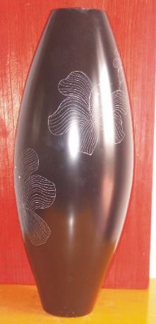handicrafted carven wooden vase