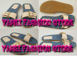 Louis vuitton denim slipper 11091