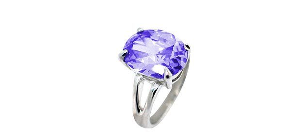 Fashion Jewelry Simulated Big Crystal Stone Finger Ring