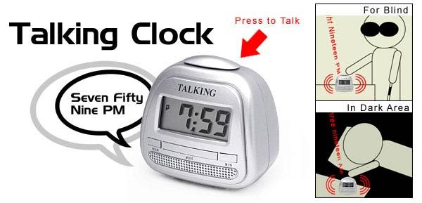 Digital Talking Time Announcement Alarm Clock