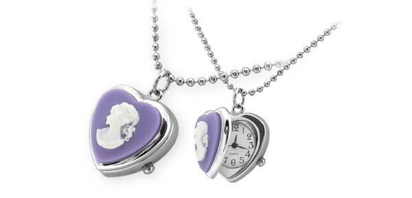 Necklace Jewelry Stainless Quartz Clock Watch