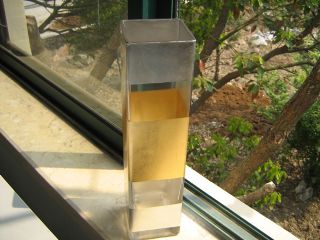 gold foil glass vase