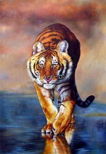 Tiger (Animal-oil painting)