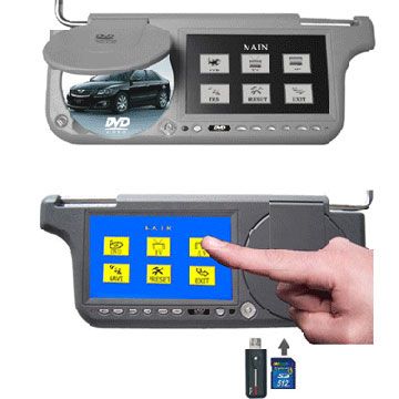 Touch screen Sun visor DVD / TV player