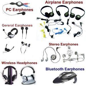 Earphones, Headsets, Wireless headsets, Bluetooth Earphones