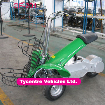 One seat electric golf trike