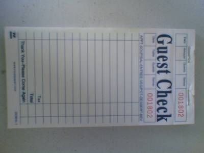 guest check pad