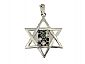 AHARONI : 3 part silver star of david pendent