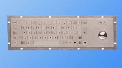 Metal keyboard with trackball