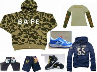 sell:bape hoodie, evisu jeans, afwomen hoodie,shox TL3, shox NZ,