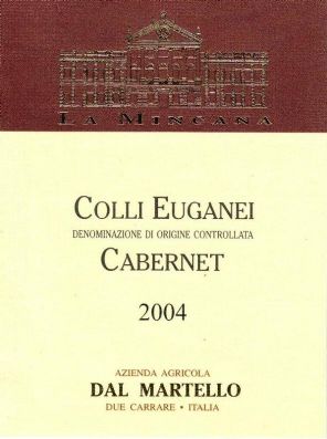 Colli Euganei Cabernet Doc 2004