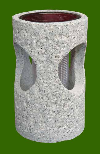 Solar lamp in stone
