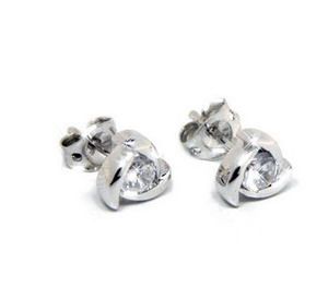 Earring Silver CZ