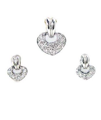 Silver Jewelry Set with CZ