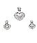 Silver Jewelry Set with CZ