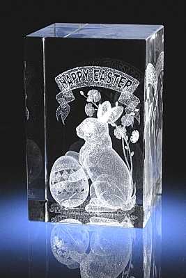 Three-D crystal-Happy Easter 