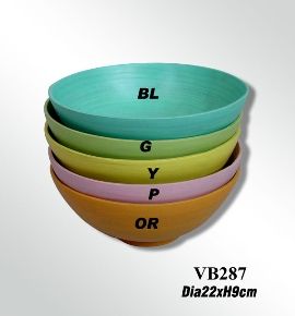 Spun bamboo tableware