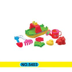 Pulling boat and sand beach assorted