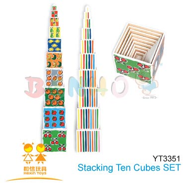 Stacking Ten Cubes SET