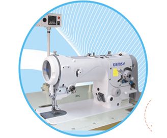 With electronical induce device of hook-case line zigzag seam