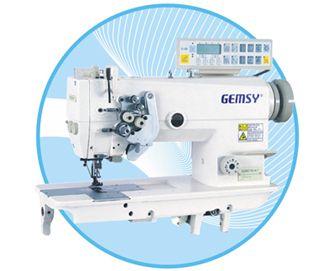 double needles lock stitch sewing machine with auto-trimmer