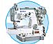 Cylindrical bed interlock sewing machine cavering
