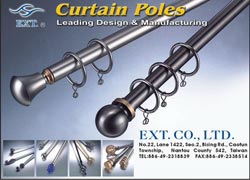 Curtain poles
