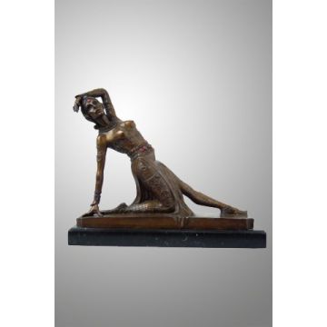 Bronze Sexy Woman Statue-Belle with Marble Base