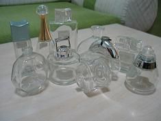 perfume and fragrance bottles, glass bottles