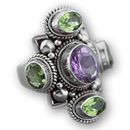 amethyst peridot ring