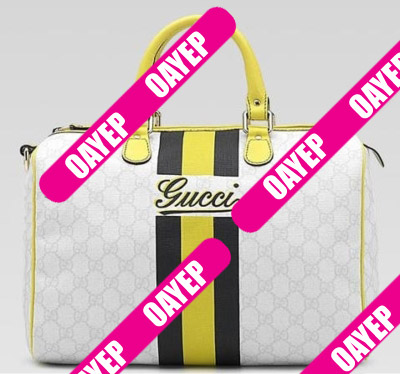 Gucci New auth joy orange canvas medium boston 189895