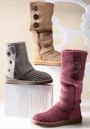 wool knitting boots