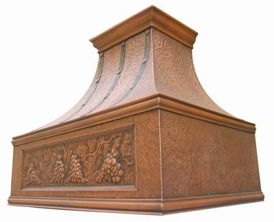 Copper range hood