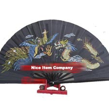 chinese red kung fu fan