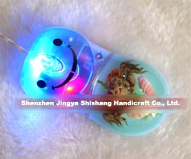 Real seashell amber optical mouse