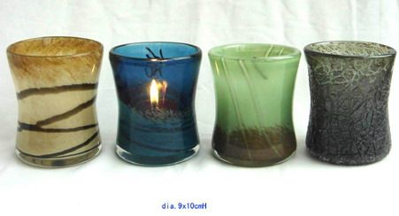glass candle holders