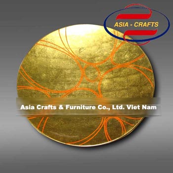 Lacquer Plate, Vietnam Lacquerware Bamboo lacquer platter