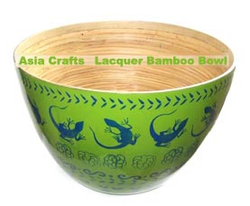 Lacquer bamboo bowl