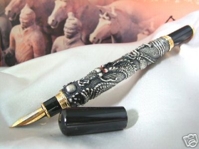 Metal dragon fountain pen