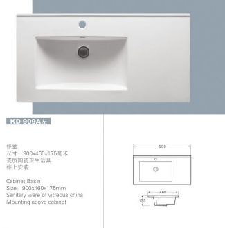 Ceramic thin counter basin