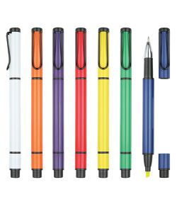ballpen and highlighter