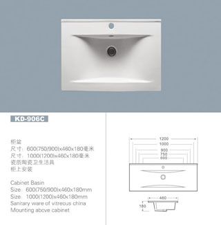 thin counter wash basin C series