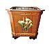 wooden flowerpot