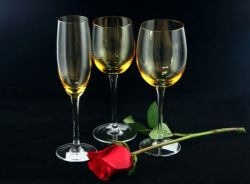 hand made wine glass, champagne