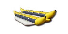 inflatable banana boat, water slide