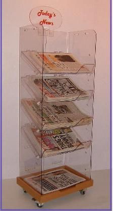newspaper acrylic display 