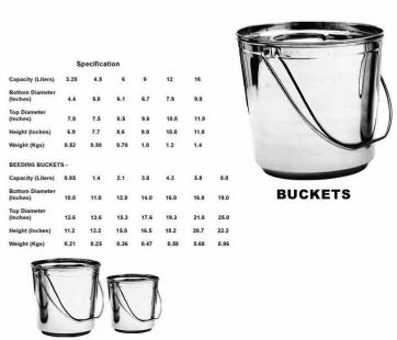 STAINLESS STEEL BUCKETS