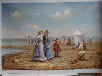 beach oil painting