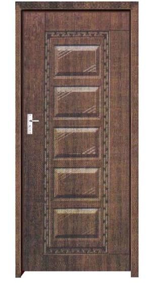 wooden edge pvc coated door