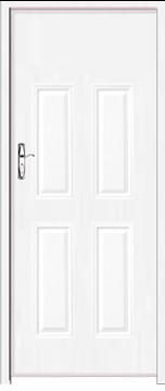 wooden edge metal panel door